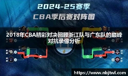 2018年CBA精彩对决回顾浙江队与广东队的巅峰对抗录像分析
